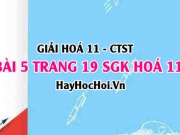 Giải bài 5 trang 19 Hoá 11 SGK Chân trời sáng tạo